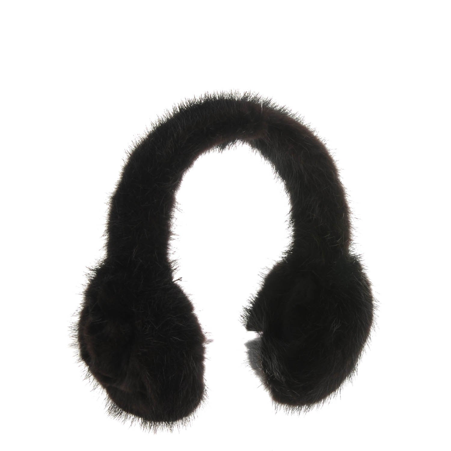 Louis Vuitton LOUIS VUITTON Mink Fur Vision Earmuffs Black 1 of 7