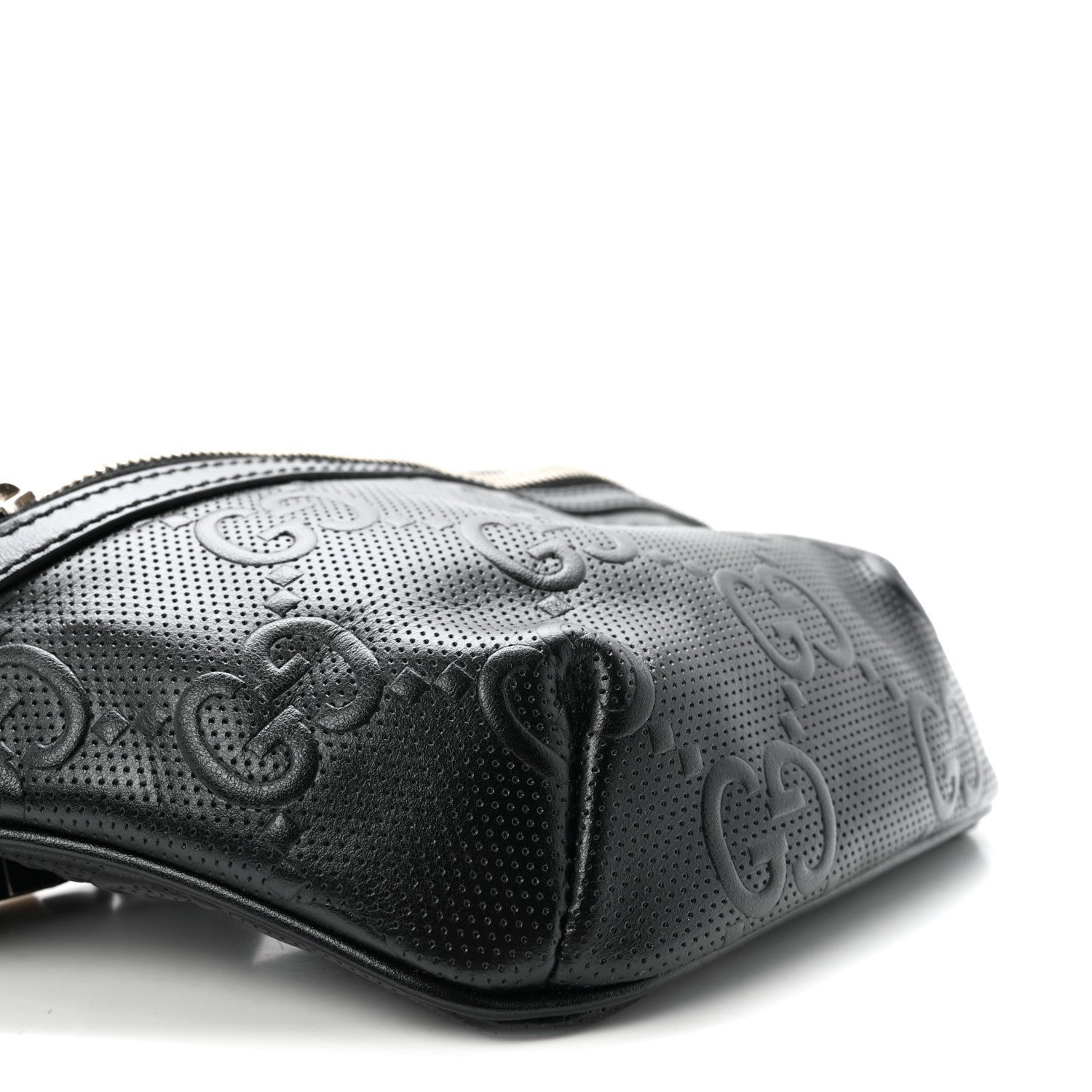 Gucci Calfskin GG Tennis Embossed Belt Bag Black 9 of 10