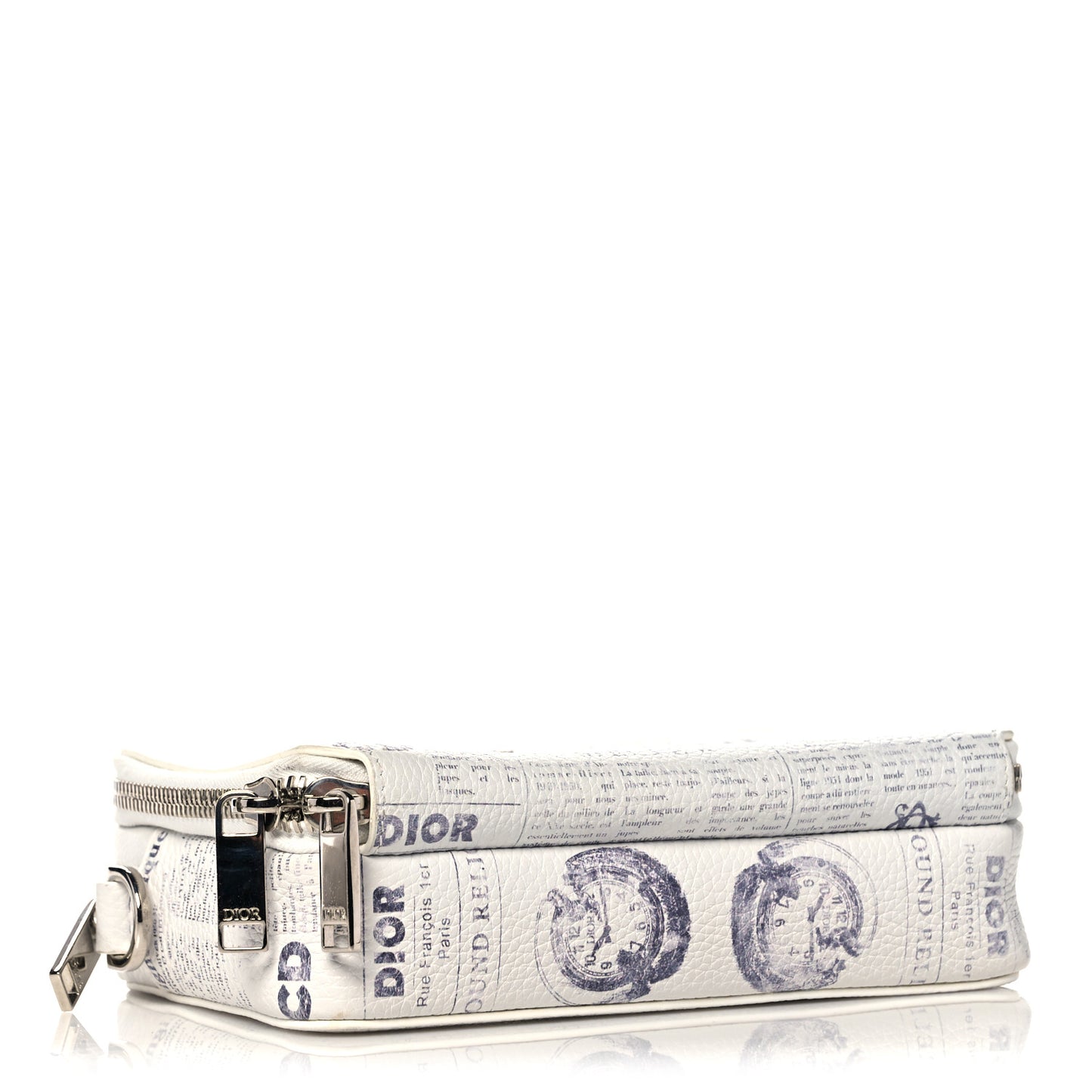 X DANIEL ARSHAM Grained Calfskin Newspaper Messenger White