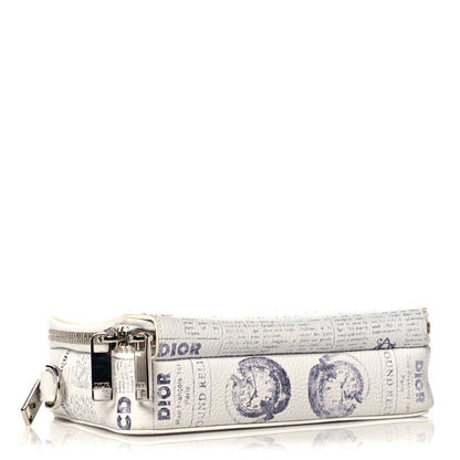Christian Dior X DANIEL ARSHAM Grained Calfskin Newspaper Messenger White 4 of 10