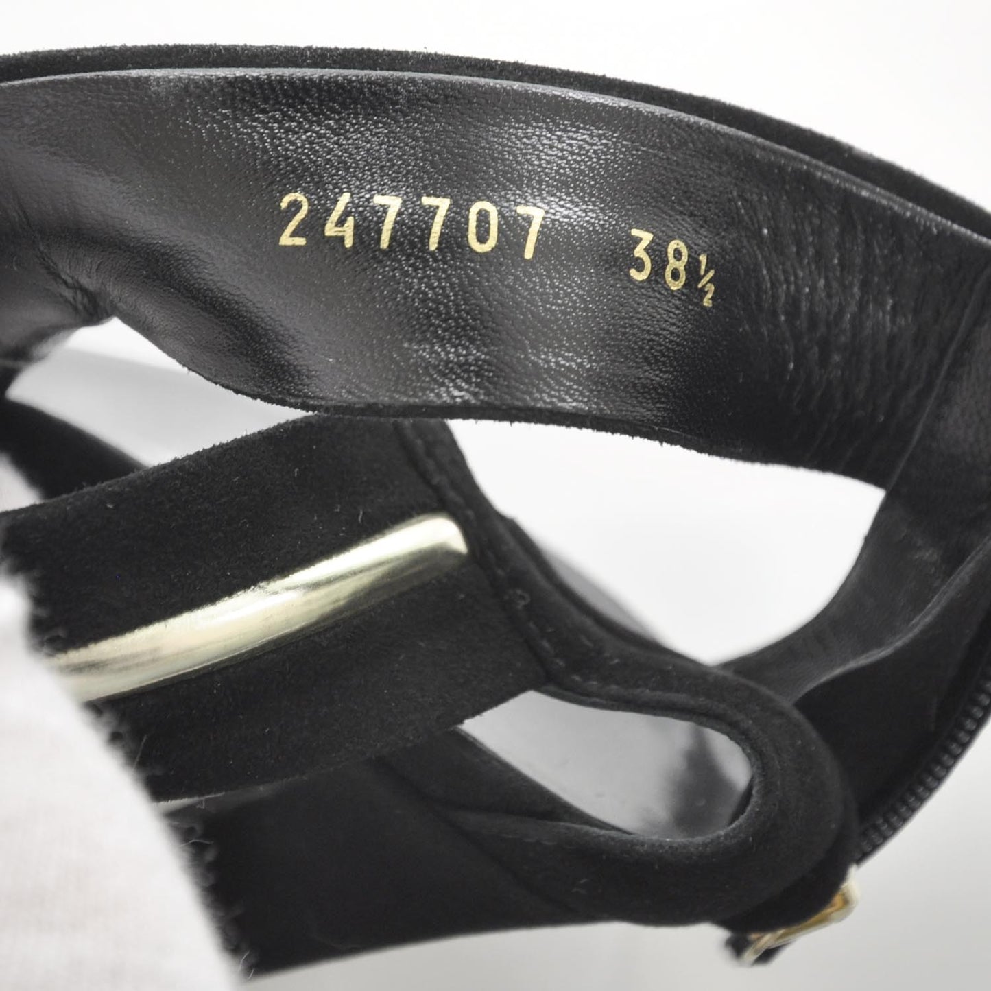 Suede Platform Heels 38.5 Black
