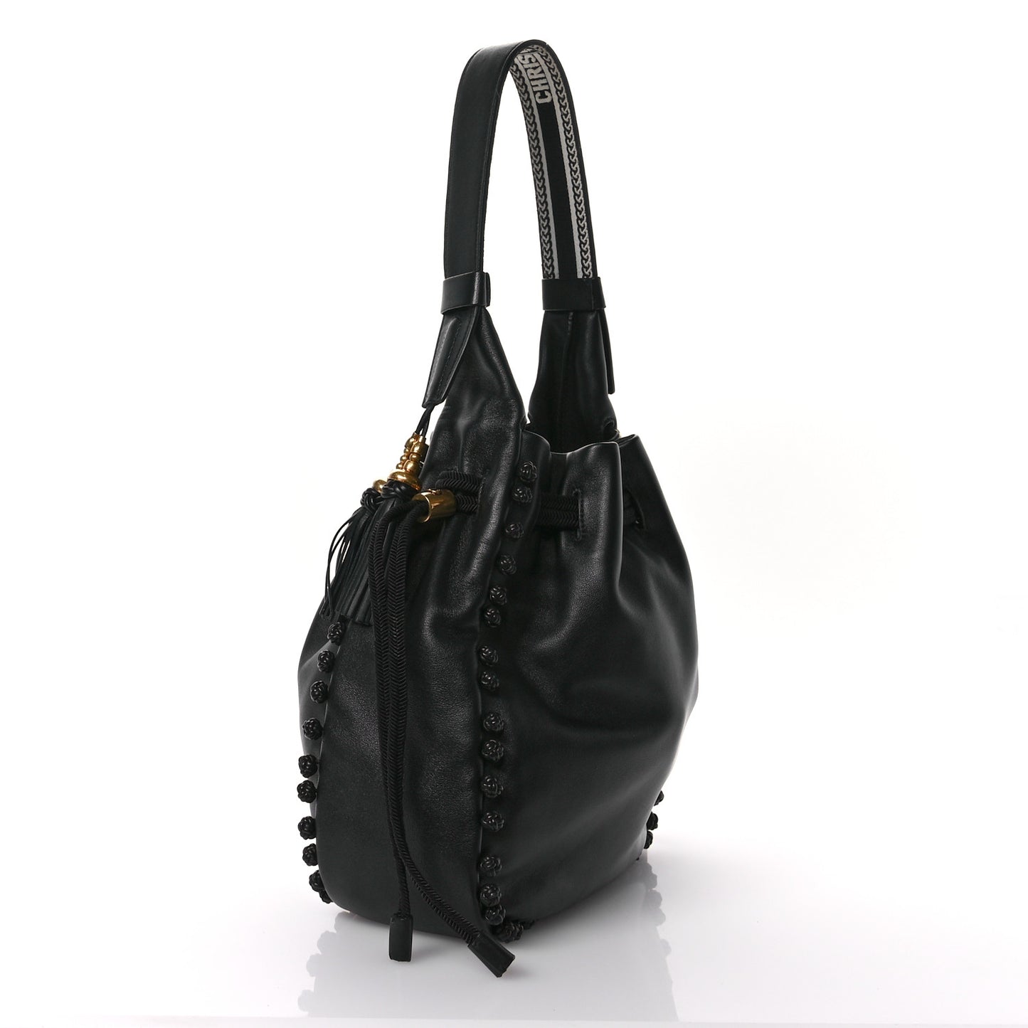 Lambskin Bucket Bag Black