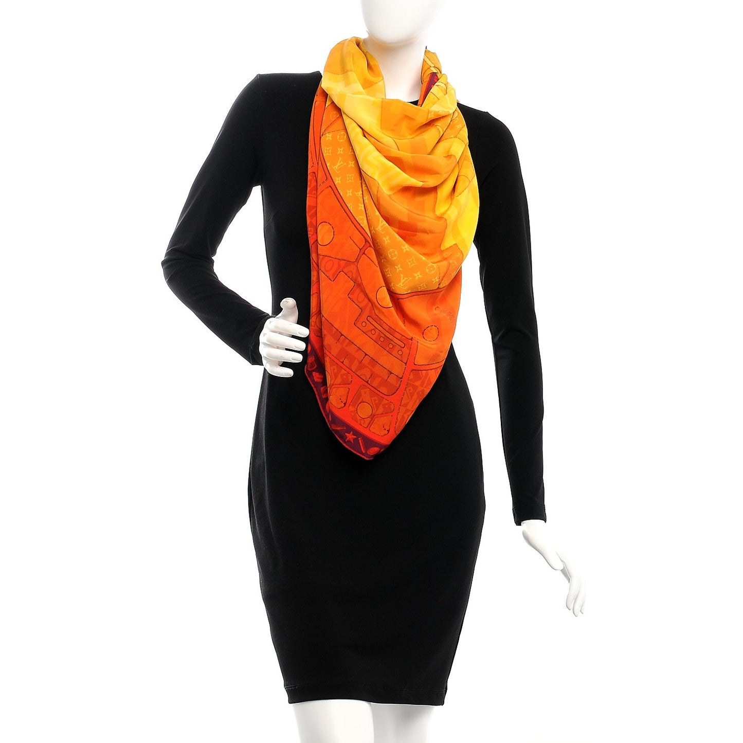 Silk Sun Geant Square Scarf Soleil Yellow