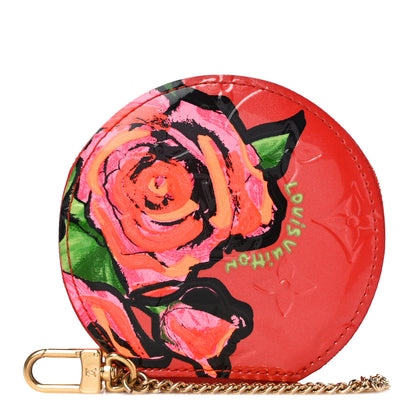 Louis Vuitton Vernis Roses Chapeau Coin Purse Orange Sunset 1 of 16