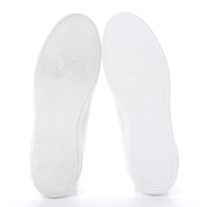 Chanel Calfskin CC Sneakers 38 White 5 of 9