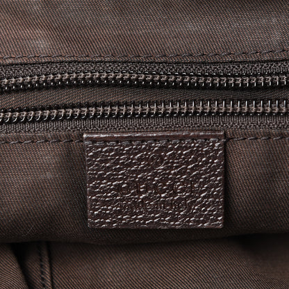Gucci Monogram Web Medium Half Moon Hobo Dark Brown 9 of 21