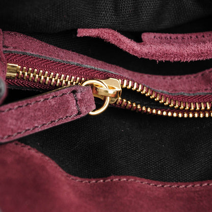 Burberry Suede House Check Cornwall Hobo Mahogany Red 12 of 14