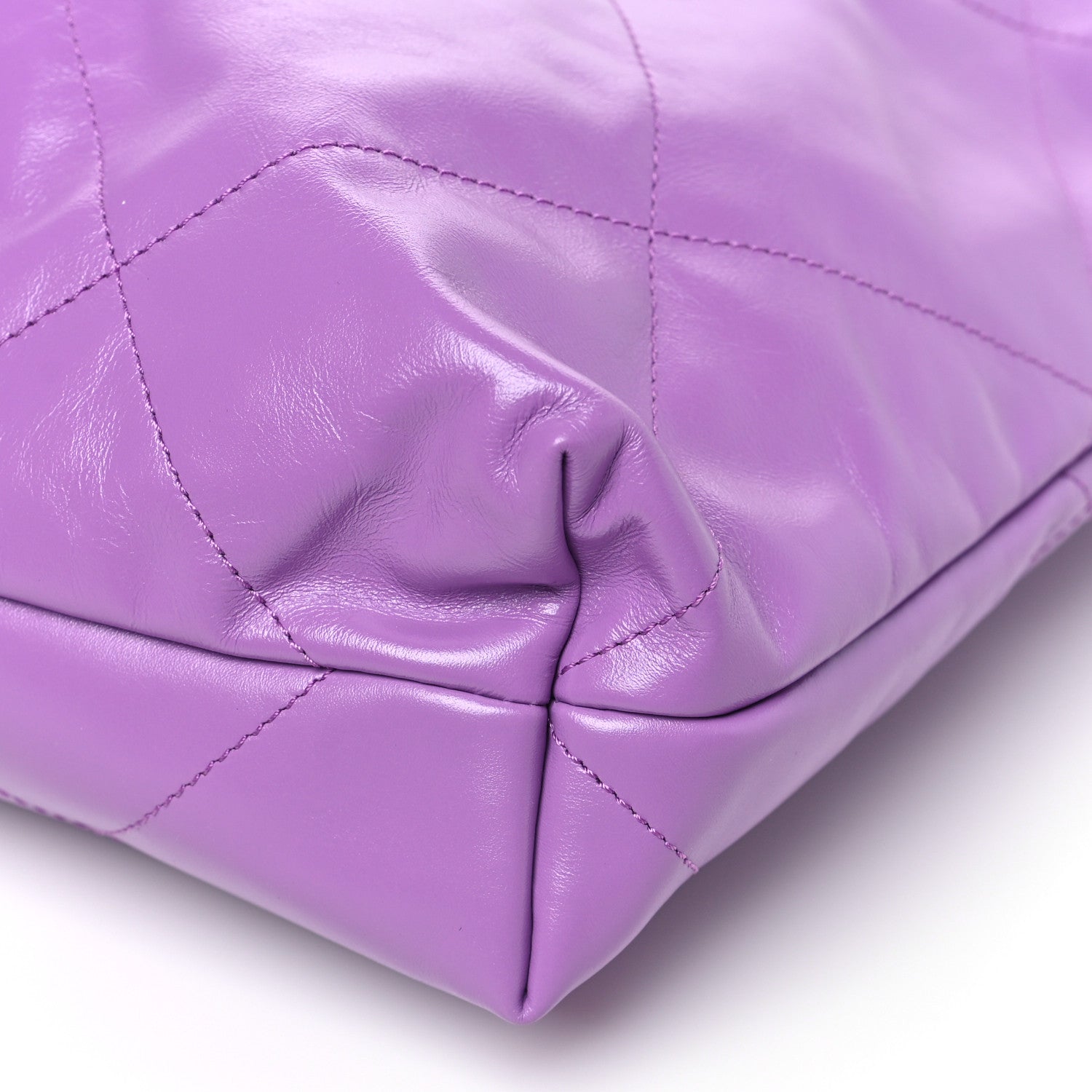 Chanel Shiny Calfskin Quilted Chanel 22 Purple 10 of 10