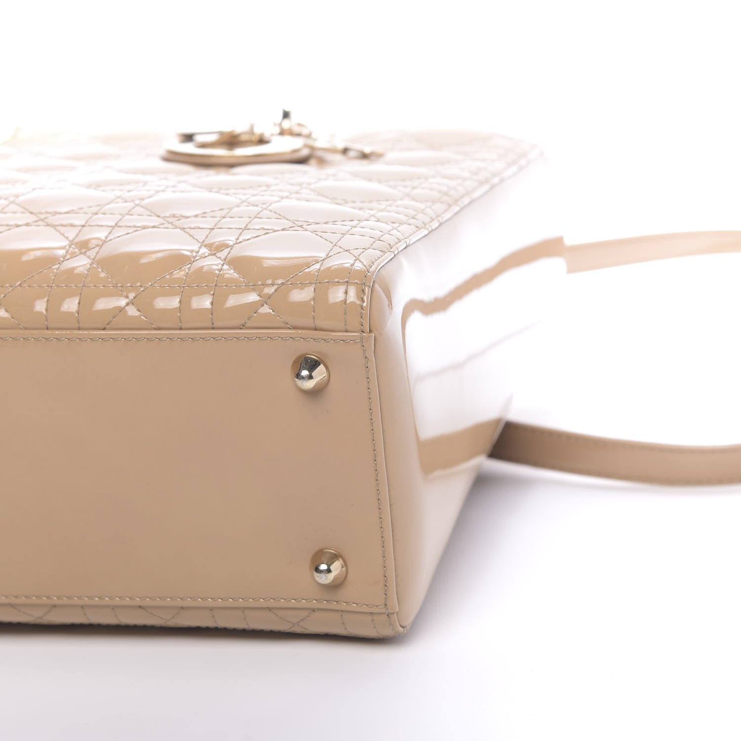 Christian Dior Patent Cannage Large Lady Dior Beige 10 of 10