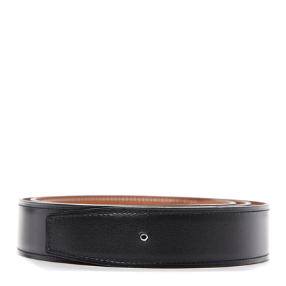 Hermes Box Togo 32mm Belt Strap 95 Black Gold 1 of 6