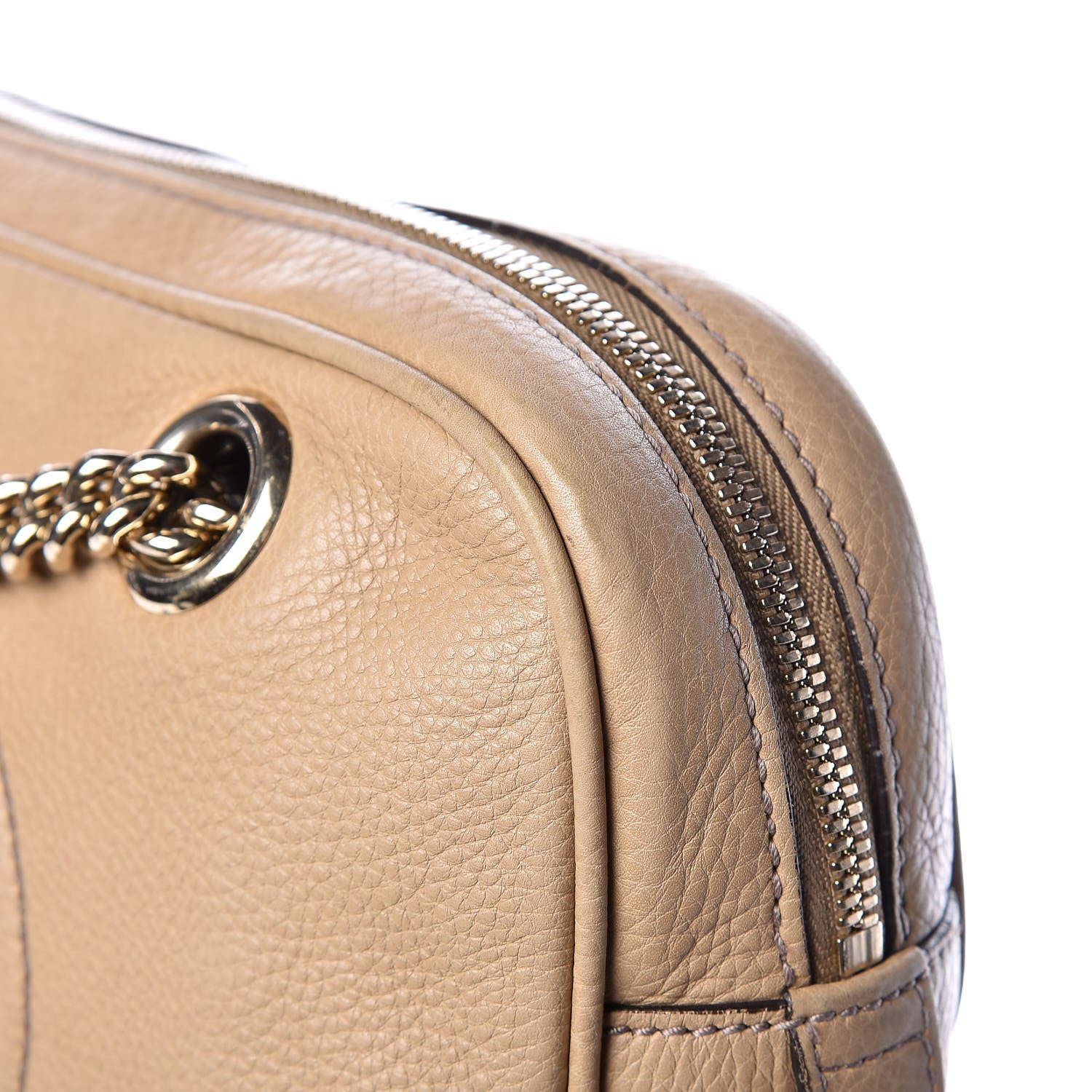 Gucci Pebbled Calfskin Small Soho Bowler Camelia 17 of 20