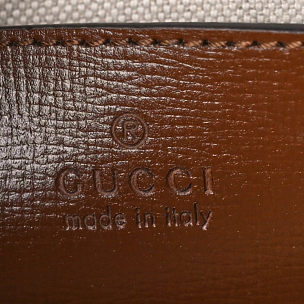 Gucci GG Supreme Monogram Azalea Calfskin Retro Interlocking G Flat Messenger Bag Beige Ebony Brown Sugar 6 of 9