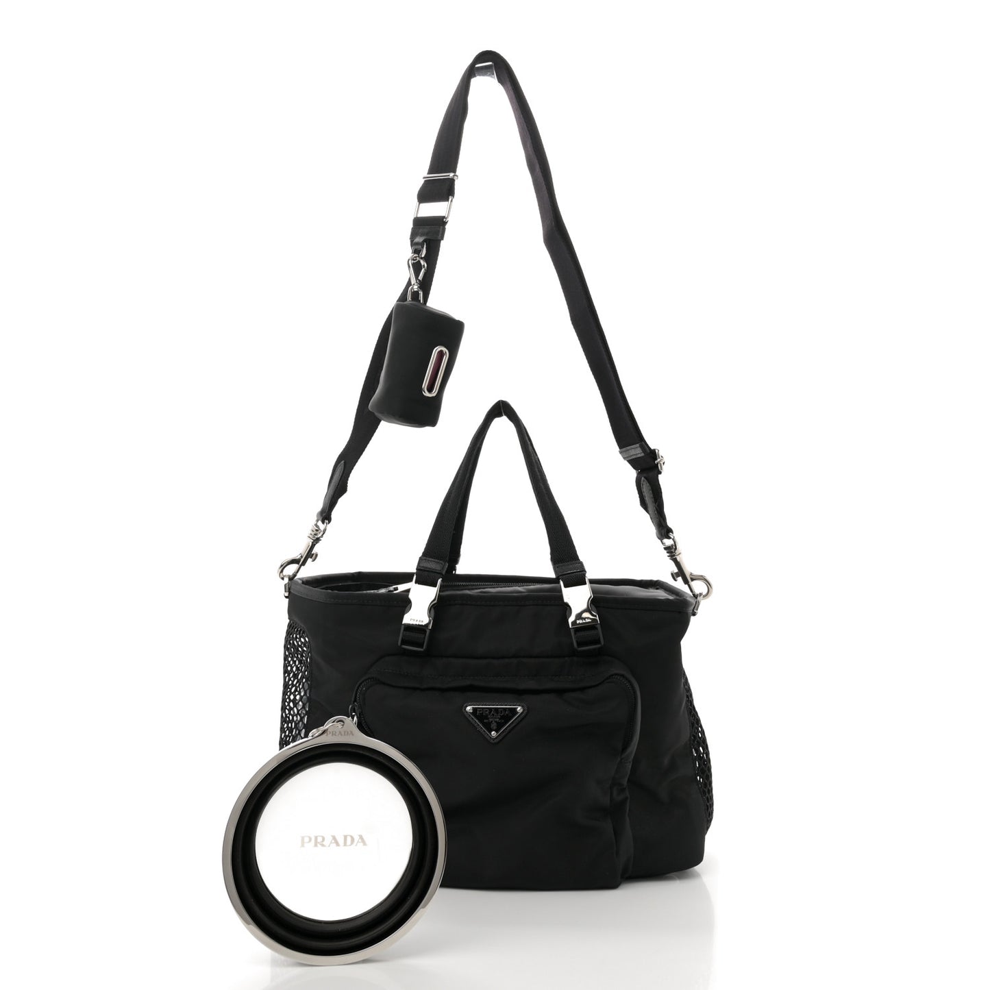 Re-Nylon Saffiano Pet Bag Black