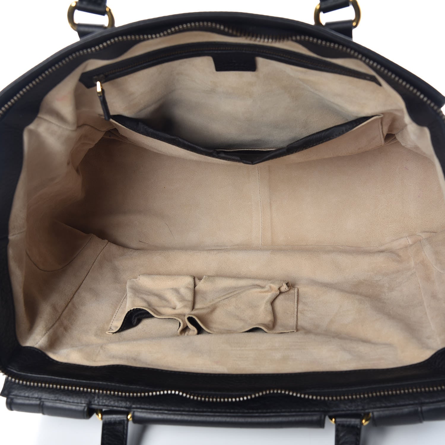 Gucci Pebbled Calfskin Medium 1973 Top Handle Satchel Black 5 of 16