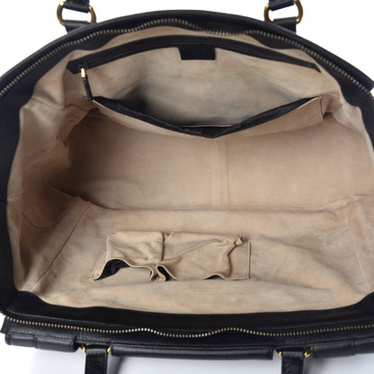 Gucci Pebbled Calfskin Medium 1973 Top Handle Satchel Black 5 of 16