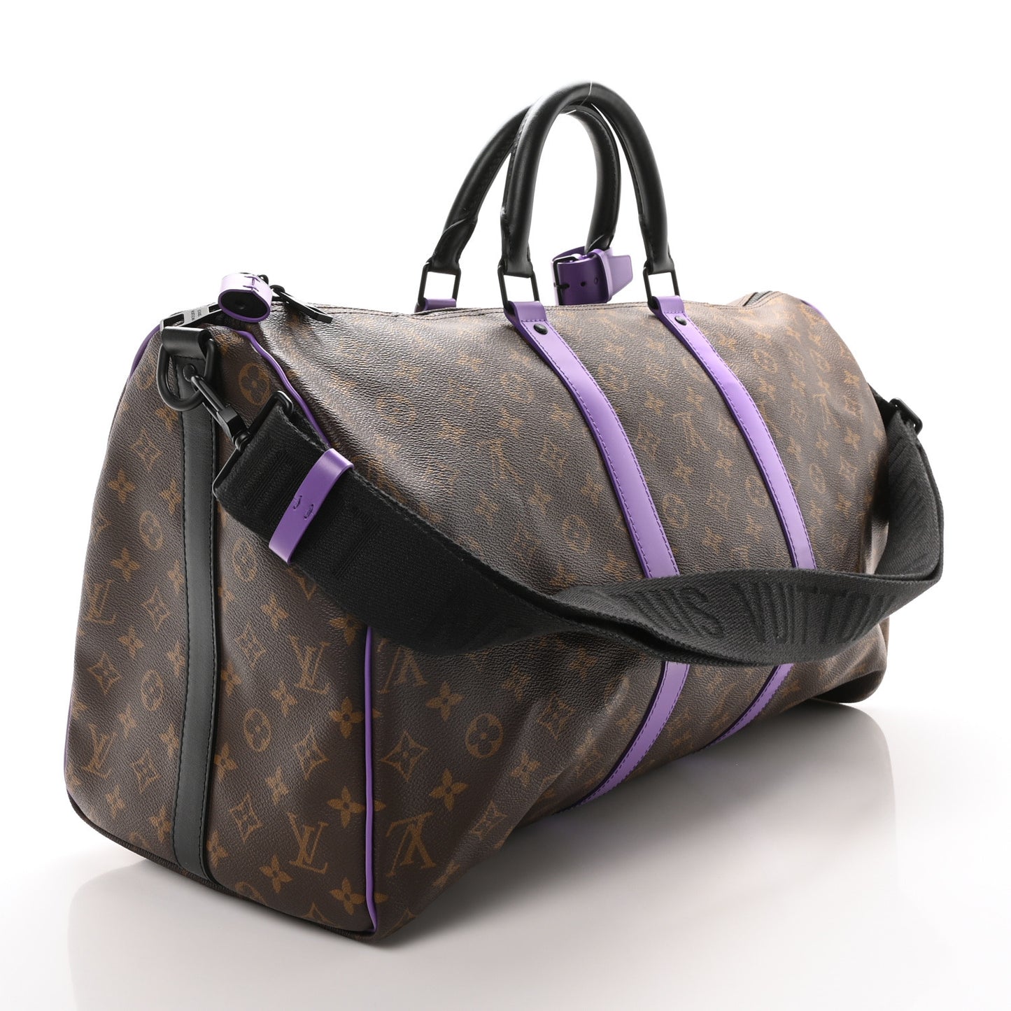 Monogram Macassar LV Colormania Keepall Bandouliere 50 Purple