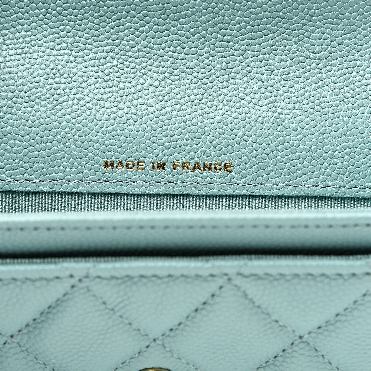 Chanel Caviar Quilted Flap Card Holder Wallet Blue 6 of 8
