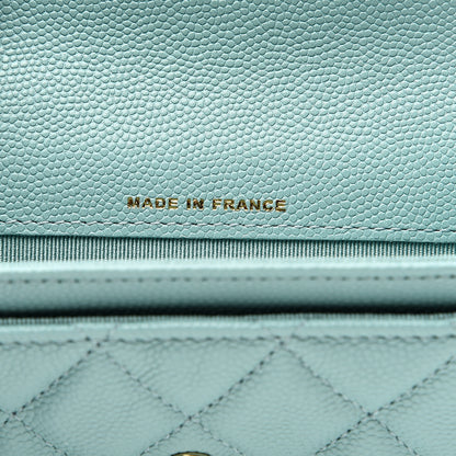 Chanel Caviar Quilted Flap Card Holder Wallet Blue 6 of 8