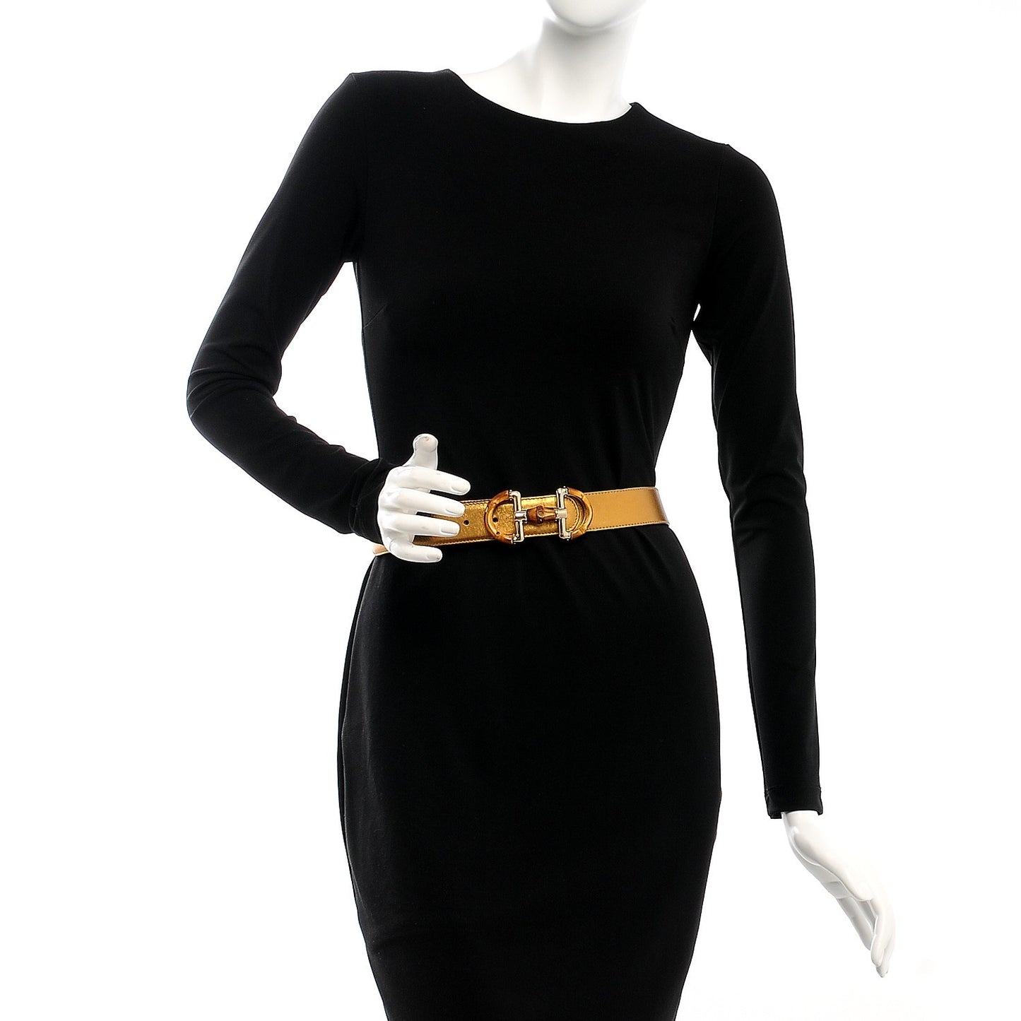 Leather Bamboo Horsebit Belt 90 36 Bronze