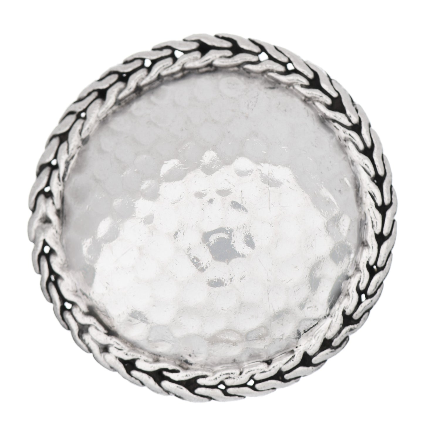 Sterling Silver Palu Hammered Dome Ring 54 7