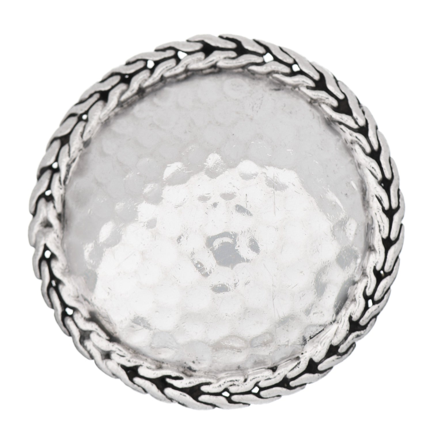 John Hardy Sterling Silver Palu Hammered Dome Ring 54 7 1 of 5