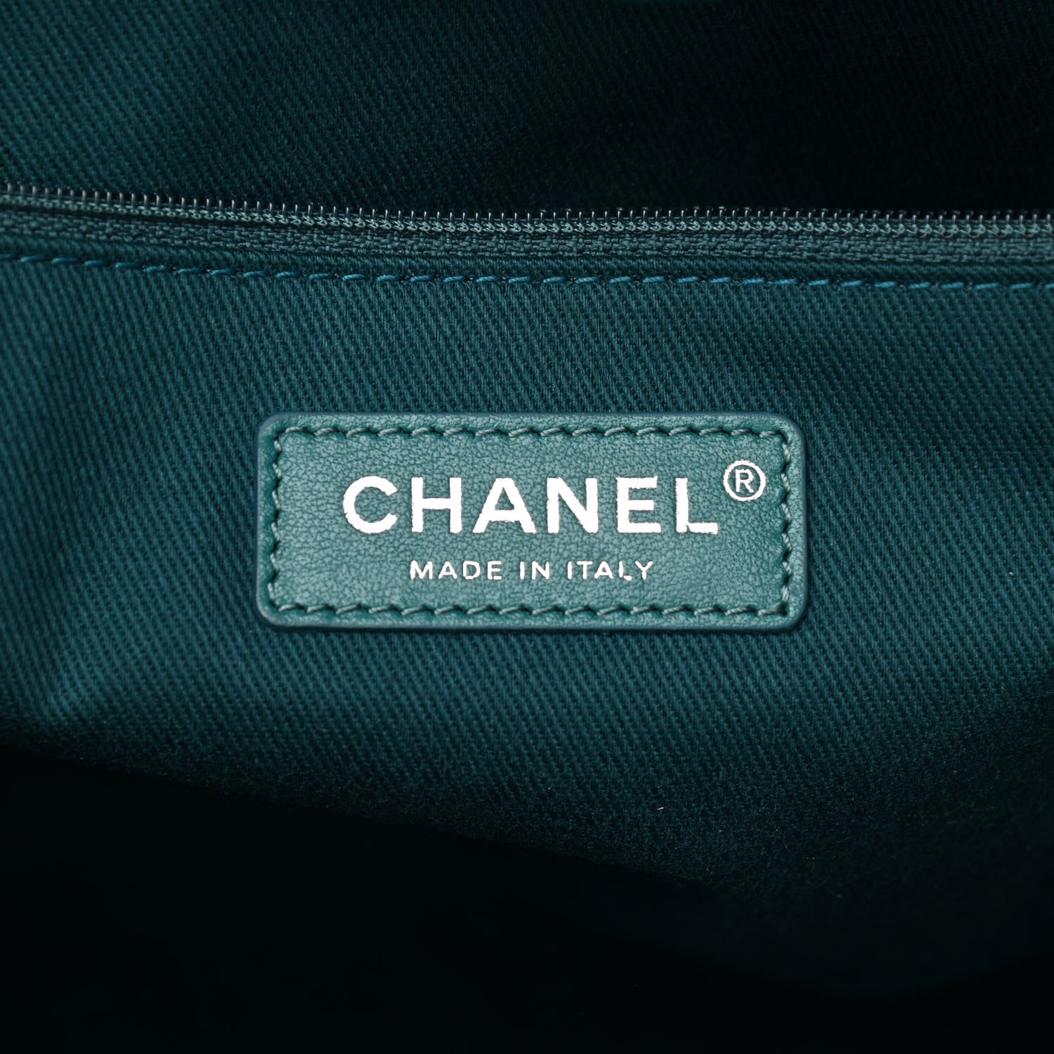 Chanel Lurex Boucle Small Deauville Tote Turquoise 7 of 12
