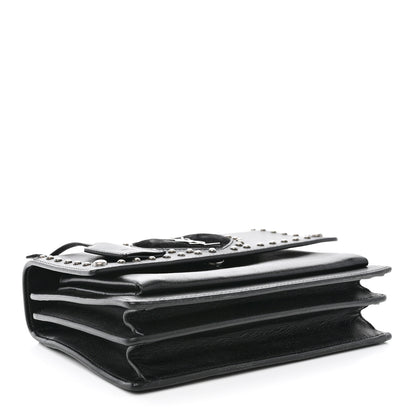 Saint Laurent Grained Calfskin Studded Medium Monogram Heart Sunset Black 4 of 14