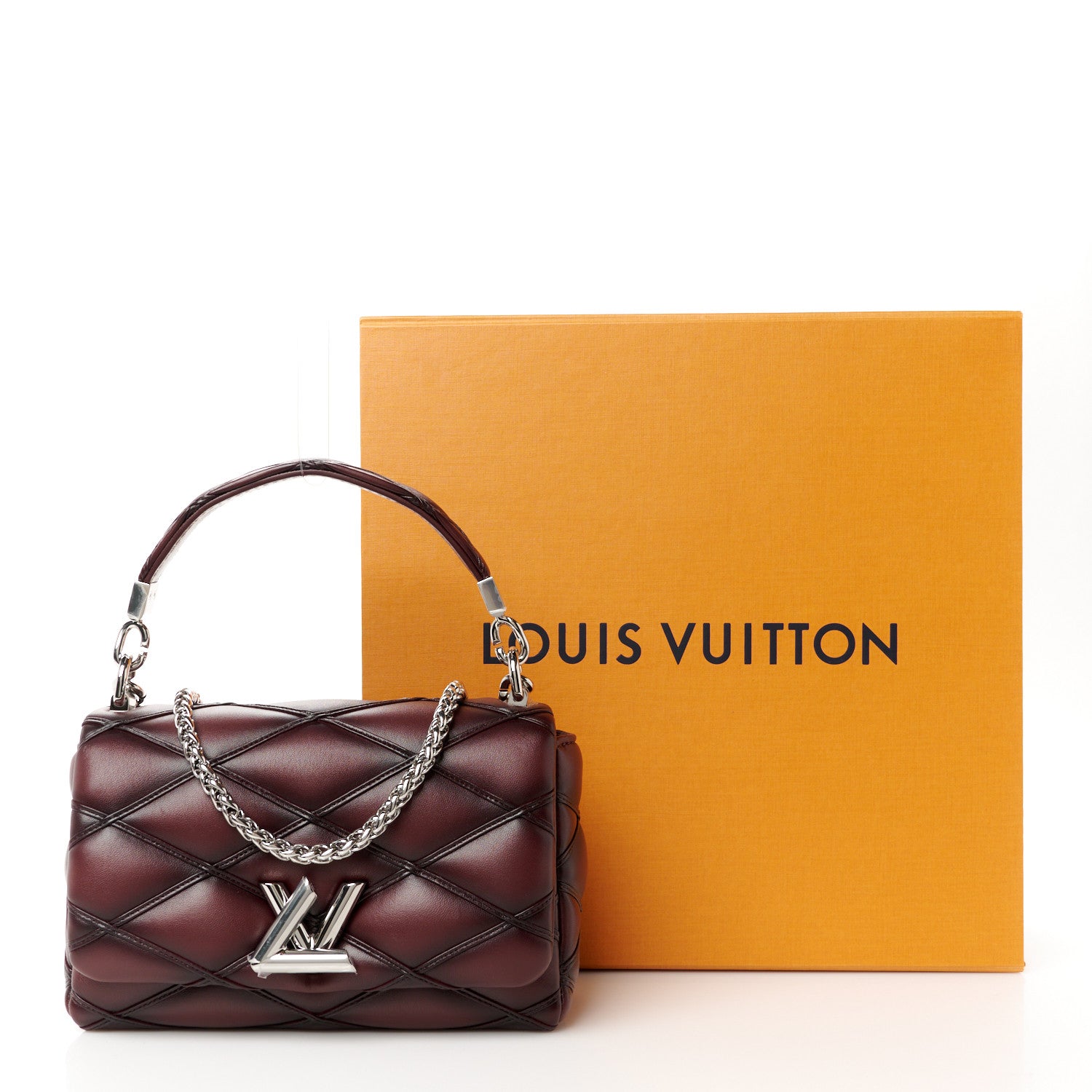 Louis Vuitton Lambskin Malletage GO-14 PM NM Bordeaux 12 of 12