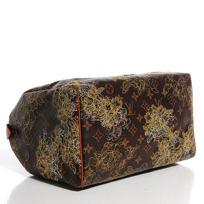 Louis Vuitton Monogram Dentelle Speedy 30 Gold 5 of 8