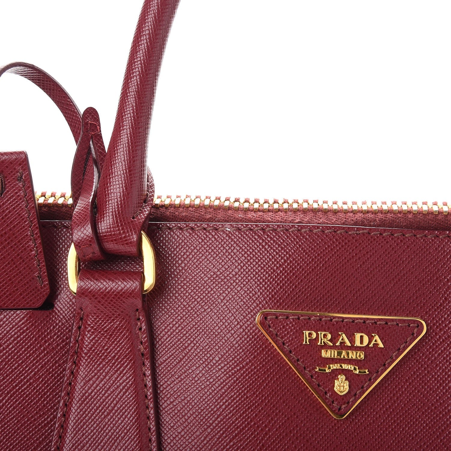 Prada Saffiano Lux Large Promenade Tote Cherry 9 of 13