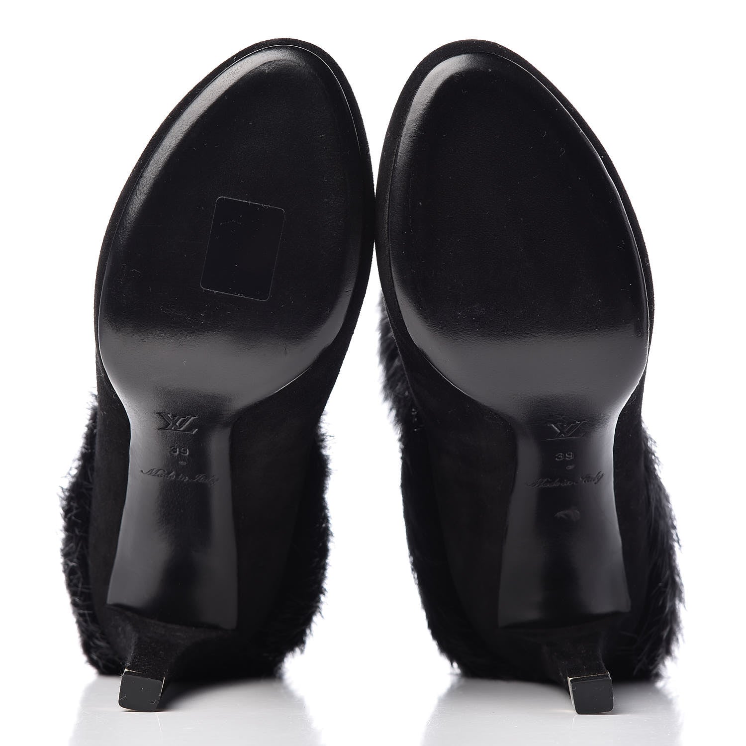 Louis Vuitton Suede Beaver Fur Glam Ankle Boots 39 Black 5 of 8