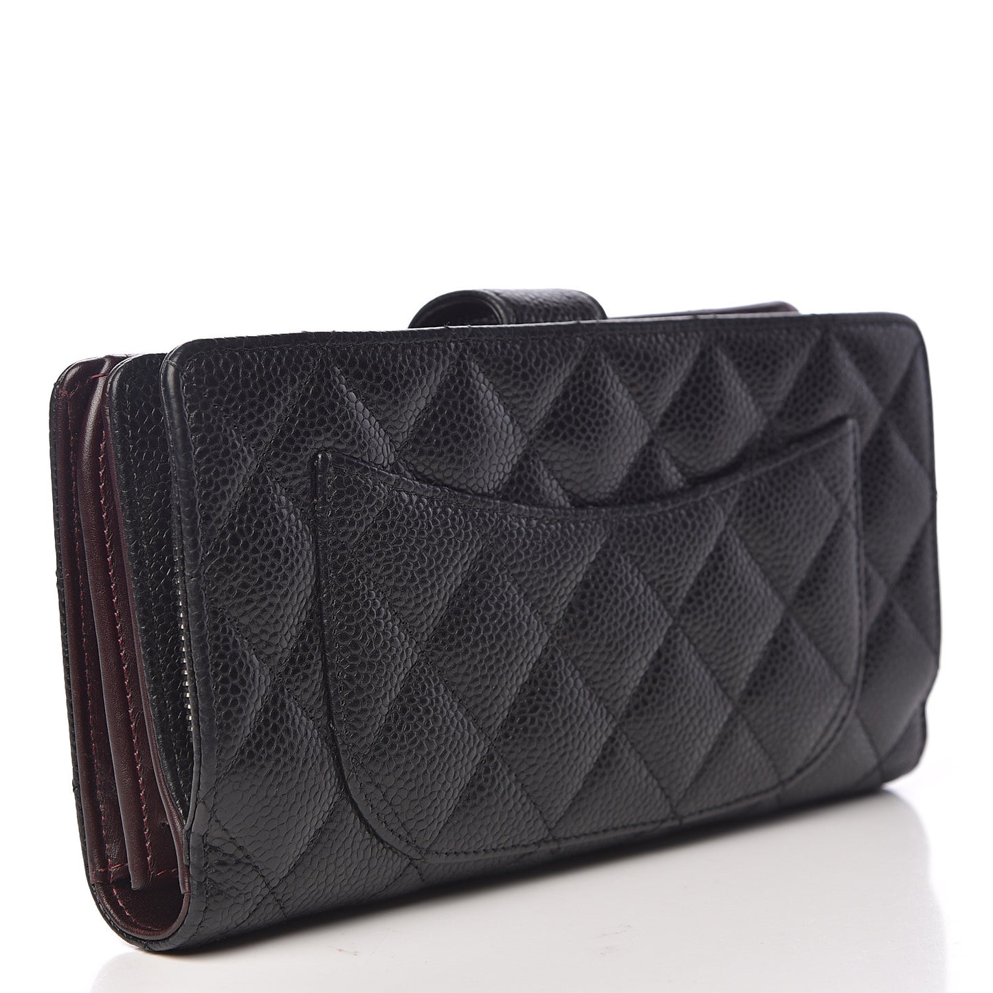 Caviar Quilted CC French Wallet Black