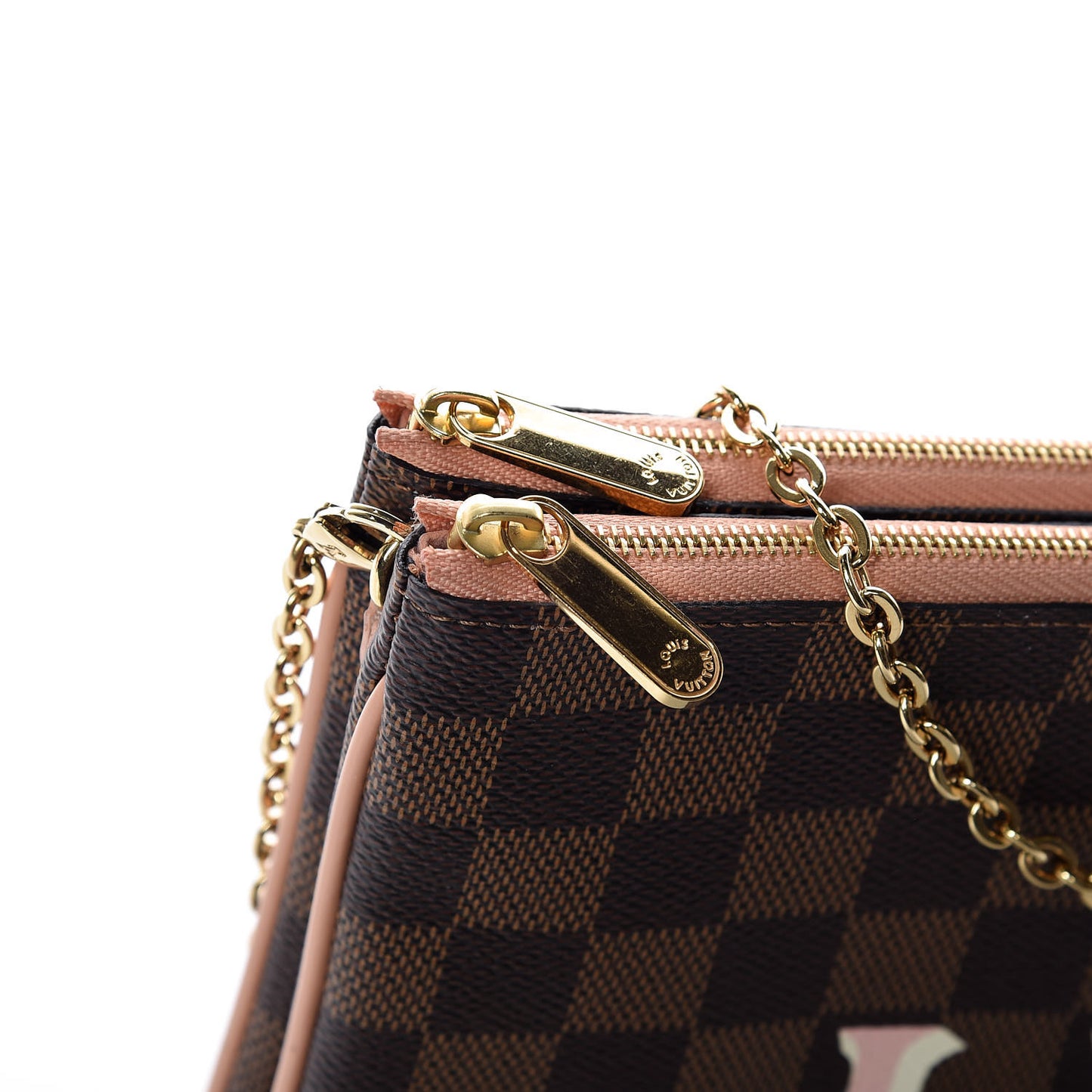 Damier Ebene Double Zip Pochette