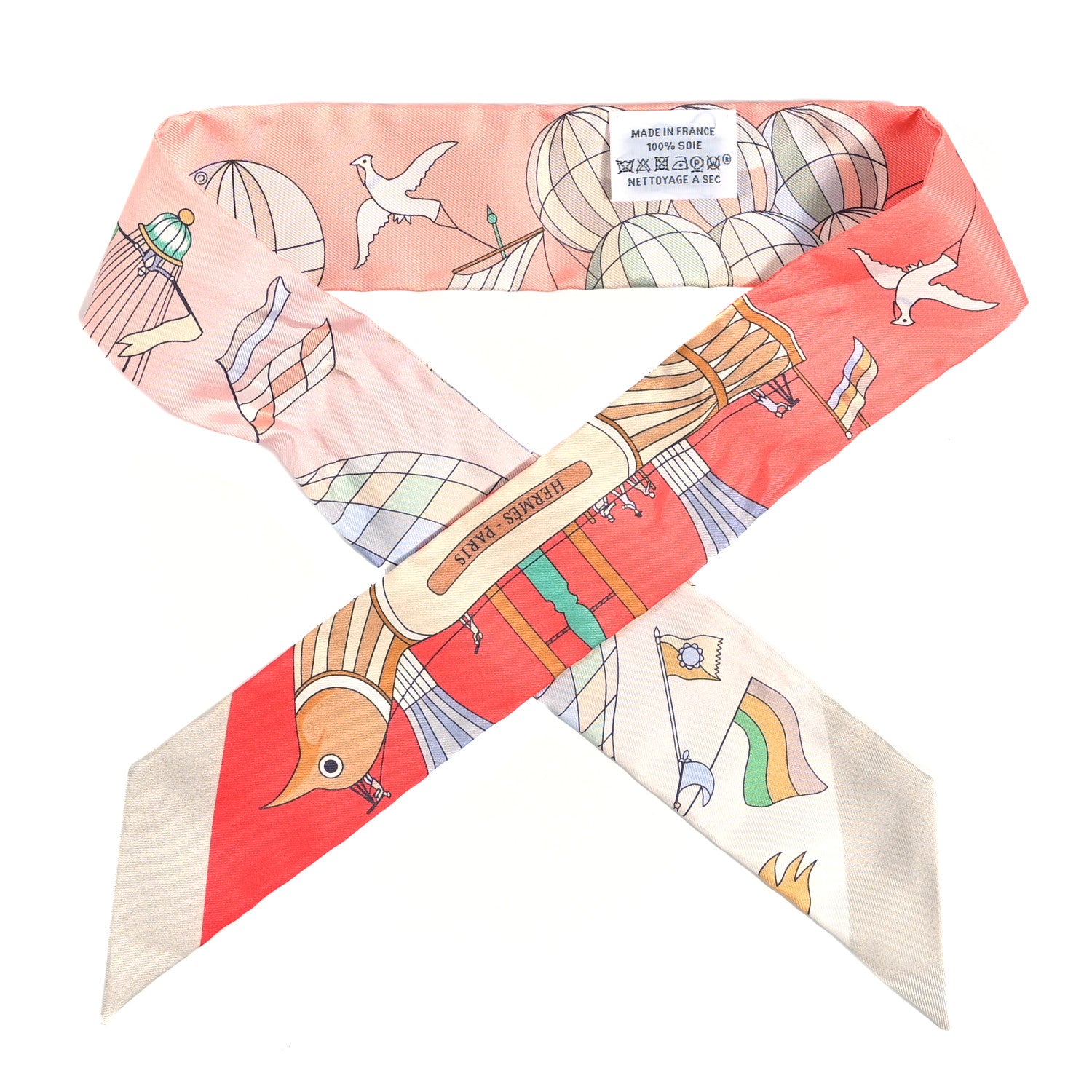 Hermes Silk Les Folies Du Ciel Twilly Grenadine Vert Multicolor 1 of 5