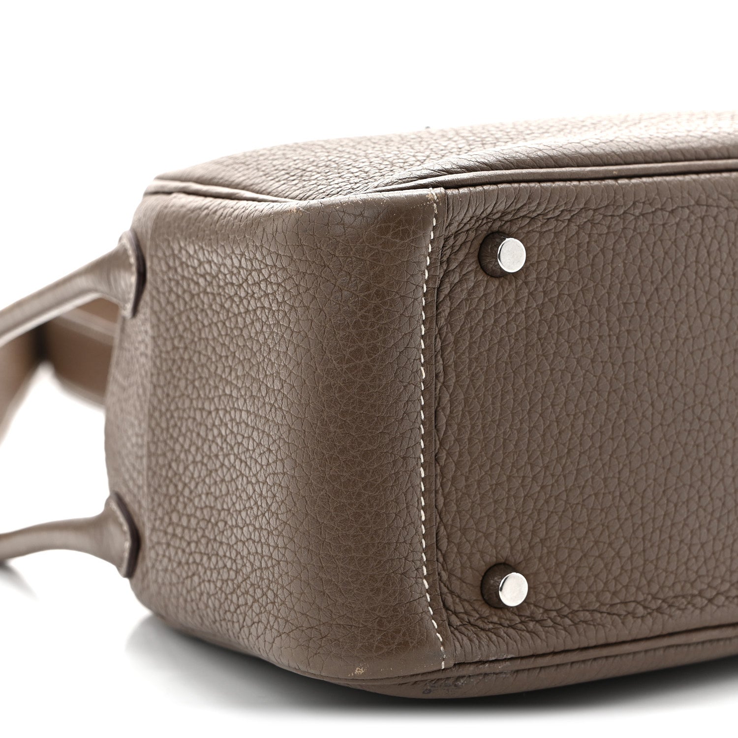 Hermes Taurillon Clemence Mini Lindy 20 Etoupe 9 of 12