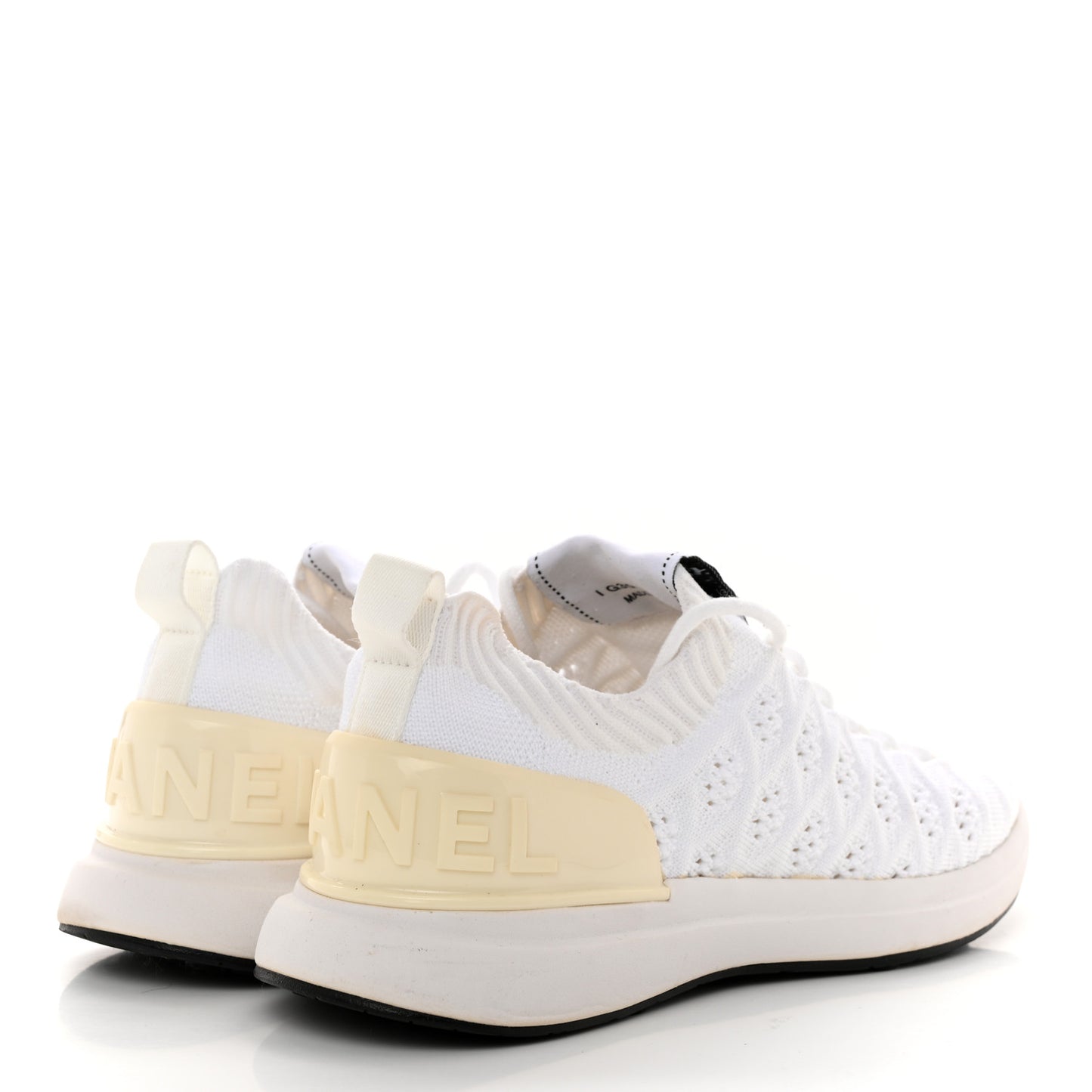 Mixed Fibers Quilted Womens CC Sneakers 37 White