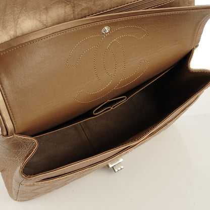 Chanel Metallic Aged Calfskin Quilted 2.55 Reissue 226 Flap Dark Gold 7 of 8