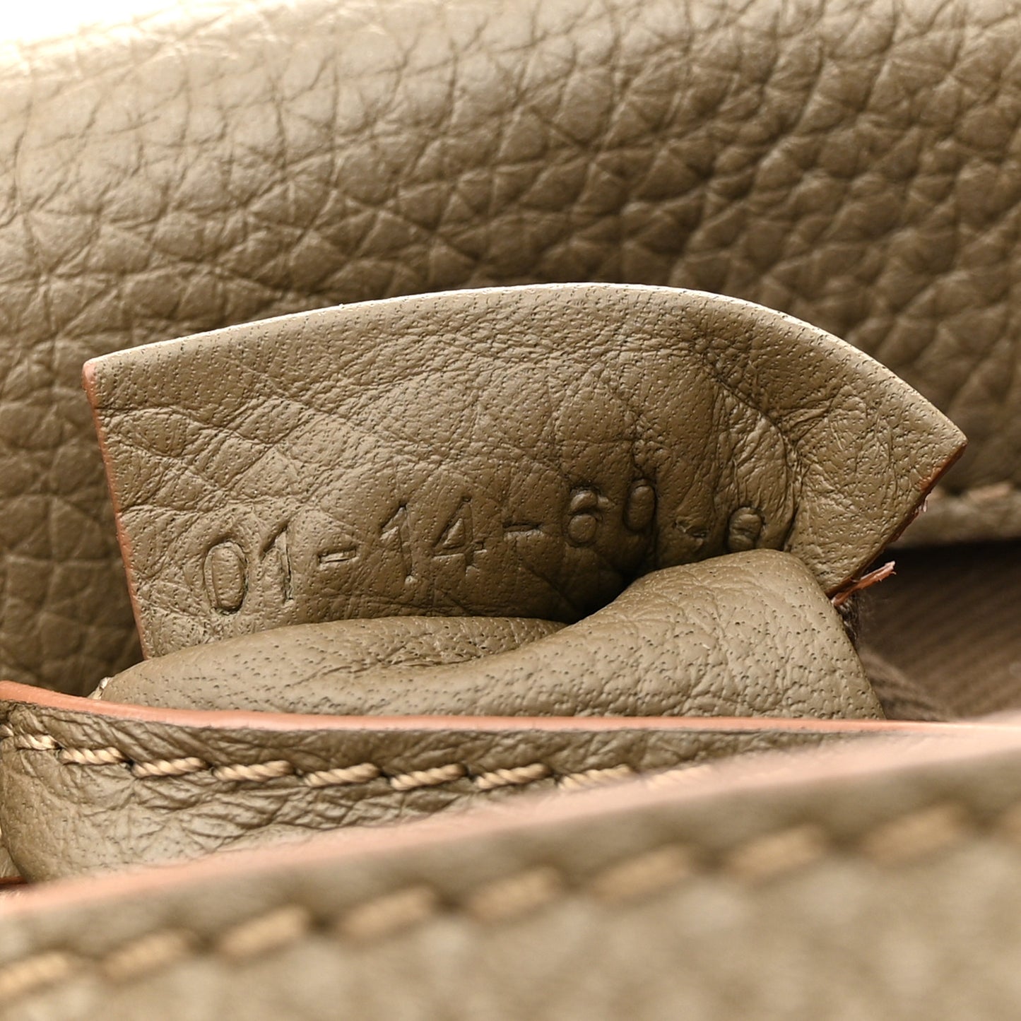 Grained Calfskin Small Marcie Saddle Bag Anchor Grey
