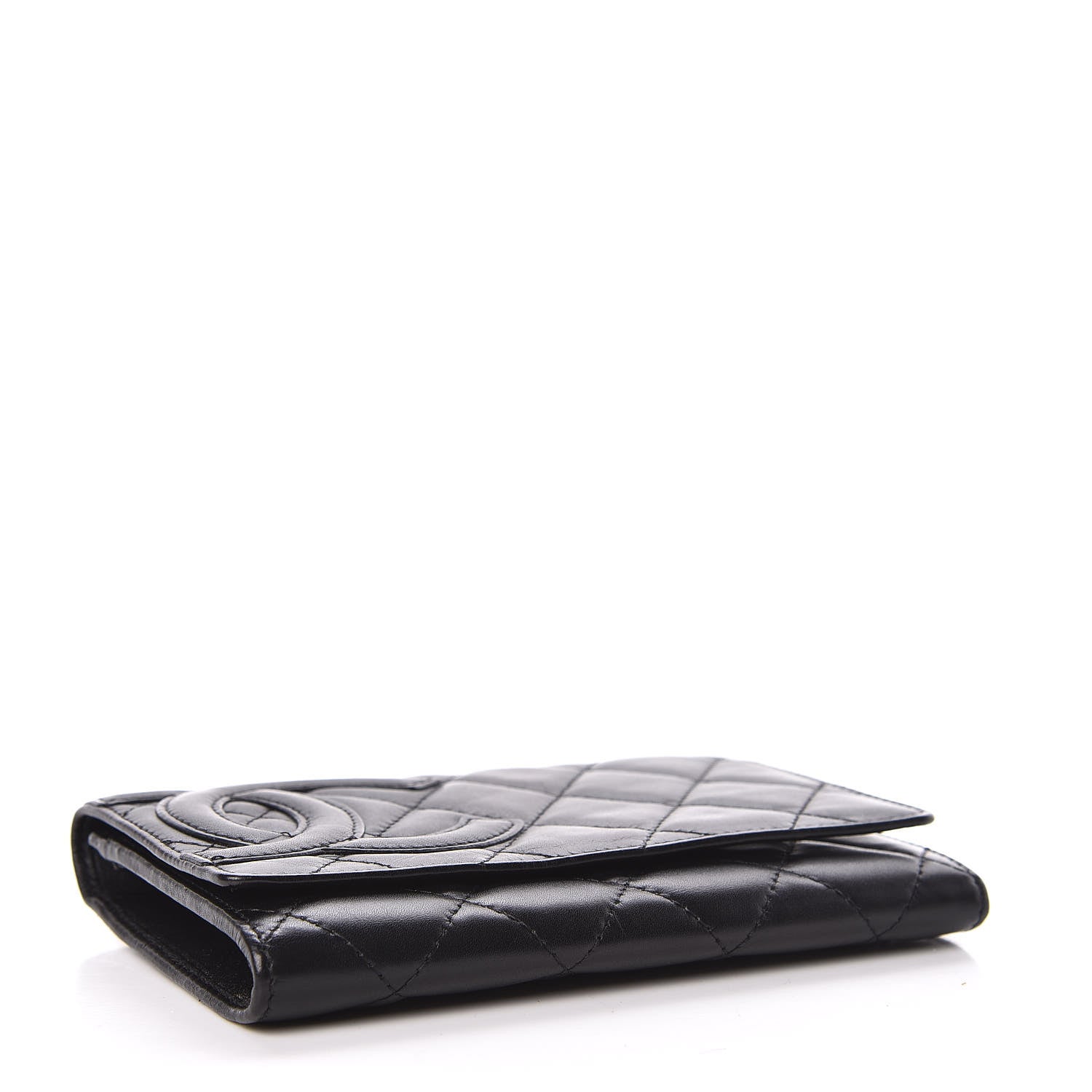 Chanel Calfskin Quilted Cambon Flap Wallet Black 4 of 13