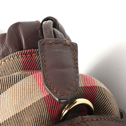 Burberry Soft Calfskin House Check Big Crush Tote Brown Ochre 13 of 21