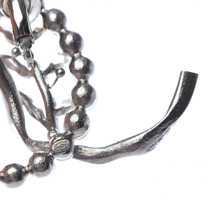 Chanel Crystal Pearl CC Single Clip On Earring Silver 4 of 5