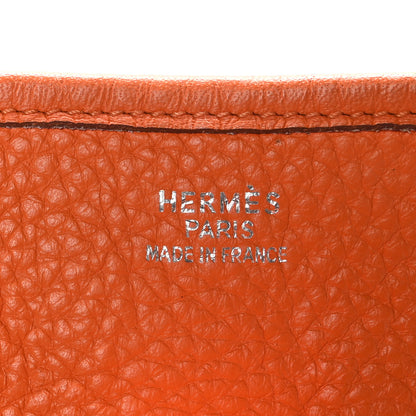 Hermes Taurillon Clemence Evelyne GM Orange 6 of 10