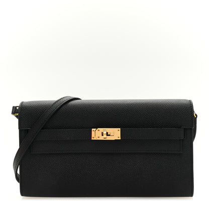 Hermes Epsom Kelly Wallet To Go Black 1 of 8