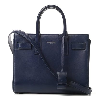 Saint Laurent Calfskin Nano Sac De Jour Dark Blue 1 of 24