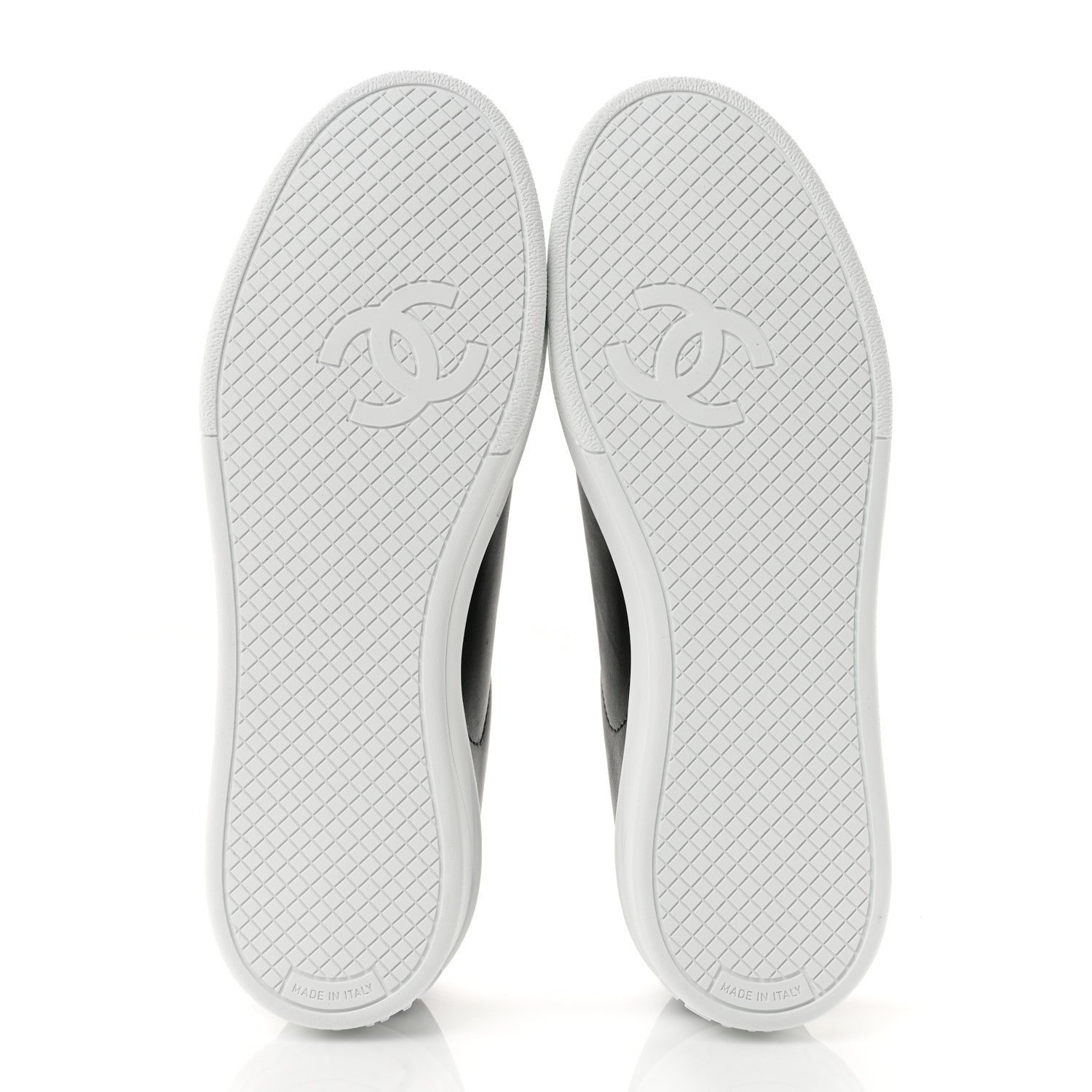 Chanel Calfskin CC Womens Sneakers 37 Black 6 of 10