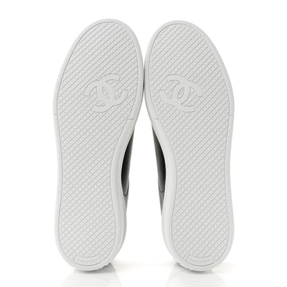 Chanel Calfskin CC Womens Sneakers 37 Black 6 of 10