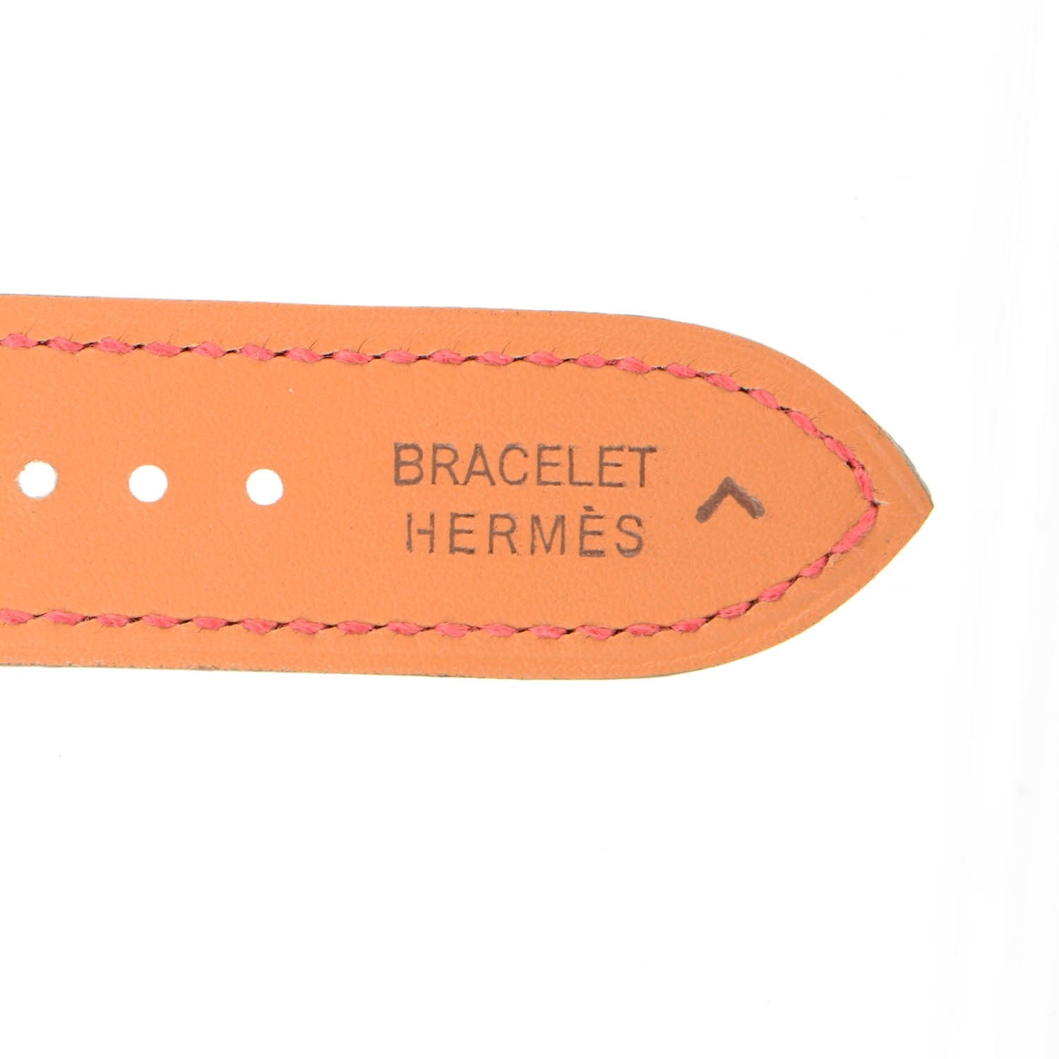 Hermes Shiny Porosus Crocodile Watch Strap Framboise 3 of 5