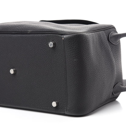 Hermes Taurillon Clemence Lindy 30 Black 7 of 13