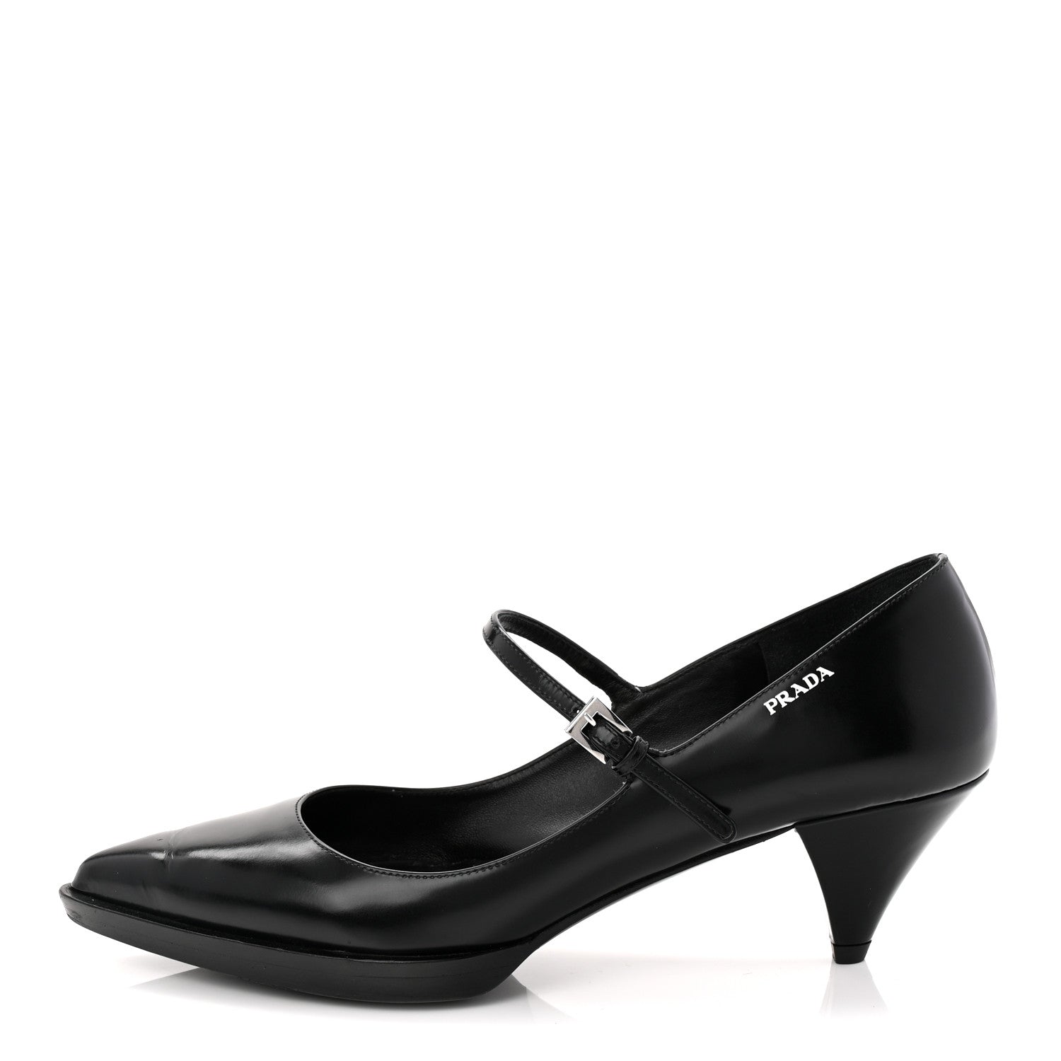 Prada Spazzolato Mary Jane 45mm Pumps 37 Black 1 of 9