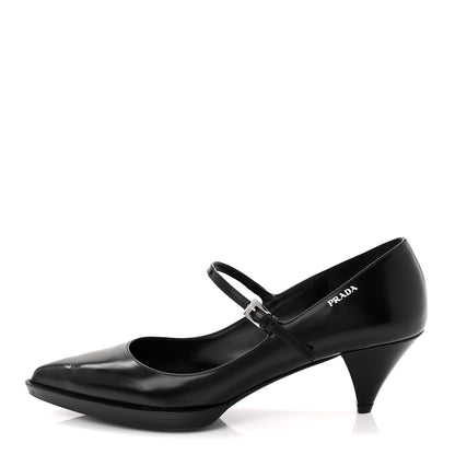 Prada Spazzolato Mary Jane 45mm Pumps 37 Black 1 of 9